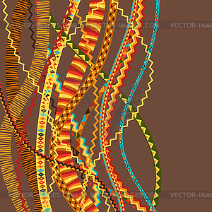 Этническая орнамент абстрактный геометрический узор ткани - векторизованное изображение