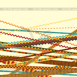 Этническая орнамент абстрактный геометрический узор ткани - стоковое векторное изображение