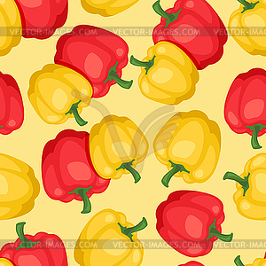 Seamless pattern with fresh ripe peppers - vector image