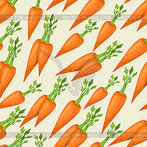 Seamless pattern with fresh ripe carrots - vector clipart