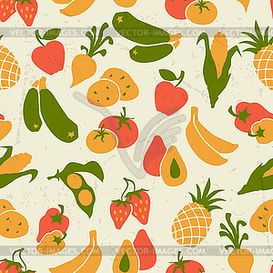 Vegetarian food. Background design with stylized - vector image