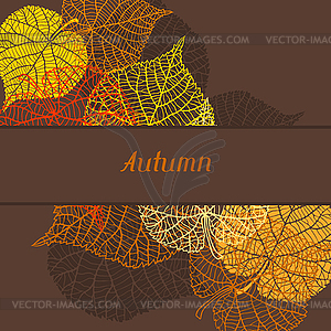 Background, greeting card with stylized autumn - vector clipart