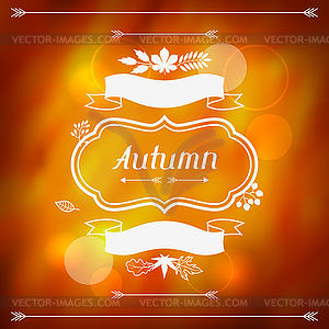 Background of stylized autumn leaves for greeting - vector clipart