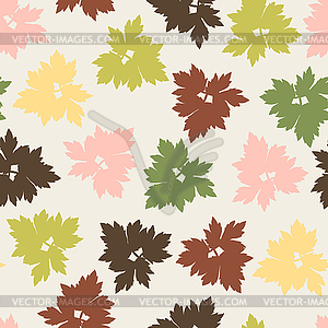 Seamless pattern with stylized autumn leaves - vector image