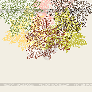 Background, greeting card with stylized autumn - vector clip art