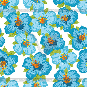 Seamless floral pattern with pretty stylized flowers - vector image