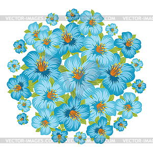 Background or card with pretty stylized flowers - vector clipart