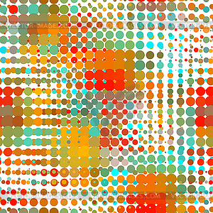 Disco seamless pattern of halftone dots in retro - vector image