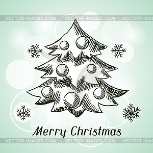 Merry Christmas invitation card template - vector clip art