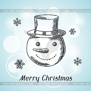 Merry Christmas invitation card template - vector image