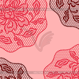 Vintage fashion lace ornament background with - vector clipart