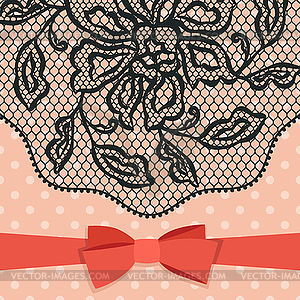 Vintage fashion lace ornament background with - vector image
