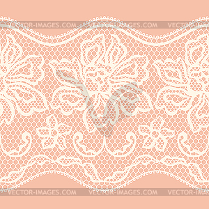 Old lace seamless pattern with ornamental flowers - vector image