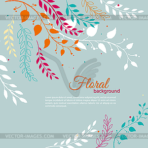 Watercolor floral - vector clip art