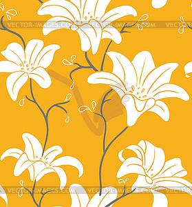 Бесшовный цветочный узор - векторное изображение клипарта
