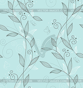 Seamless floral pattern - royalty-free vector image