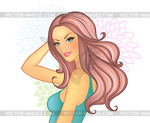 Vector illustration of Beautiful woman - vector image