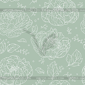 Seamless floral pattern - vector clipart