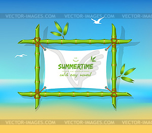 Summer beach background - vector clipart