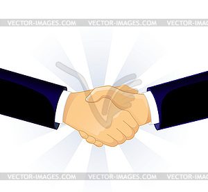 Handshake two men - stock vector clipart