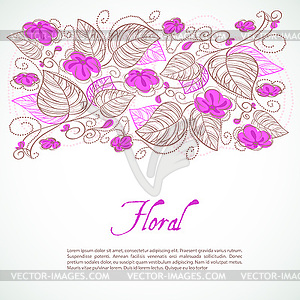 Flowers background - vector clipart