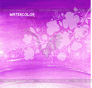 Watercolor floral - vector image