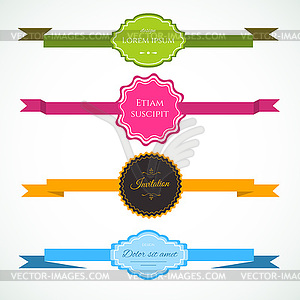 Ribbon`s colorful set - vector EPS clipart