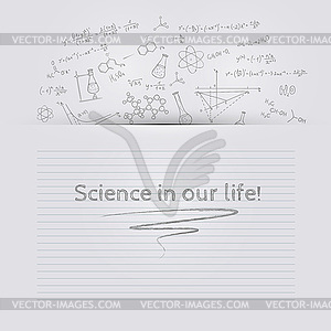 Hand draw chemistry background - vector image