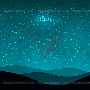 Good night design - vector image