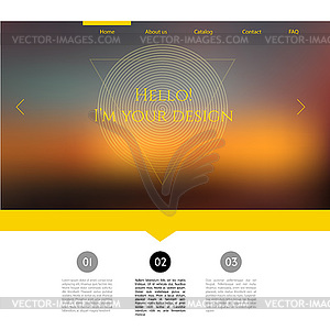 Blurred web design template - vector image