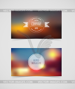 Blurred cards design template - vector clipart / vector image