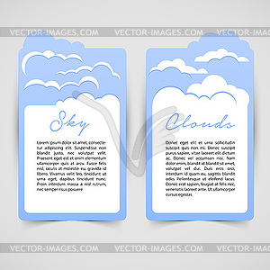 Blue abstract clouds - vector clipart