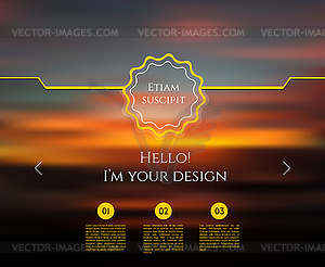 Blurred web design template - color vector clipart