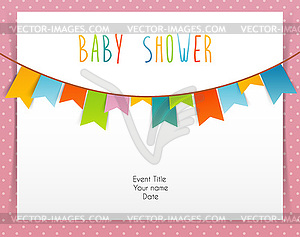 Baby shower card - vector clipart