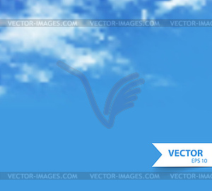 Blue sky with clouds - vector clipart