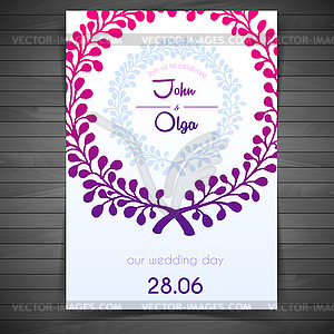 Wedding invitation - vector clipart