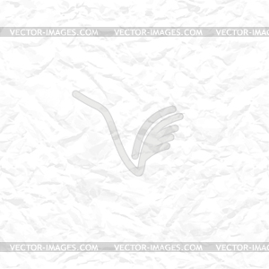 Seamless white crumpled paper texture - vector clipart