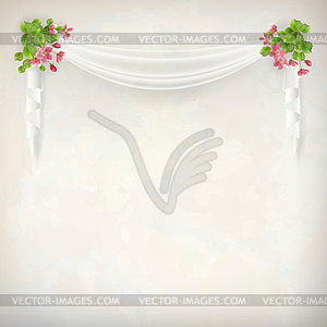 Floral Vintage Wedding Background - vector clip art