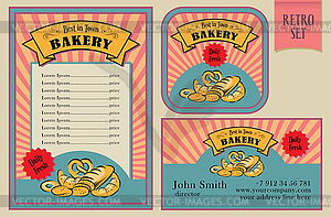 Vintage Bakery Labels Collection - vector EPS clipart