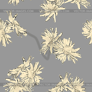 Flowers Seamless Pattern - vector clipart