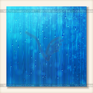 Blue shiny rain Abstract water background design - vector EPS clipart