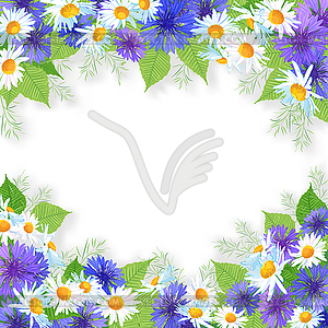 Flowers Greeting Card - vector image