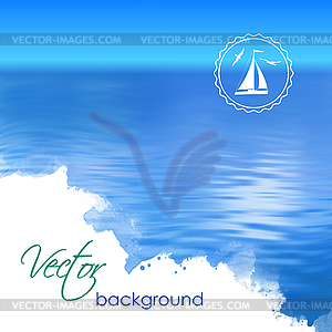 Abstract Blue Water Background - vector clipart