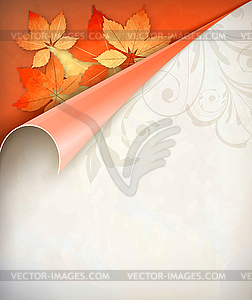 Autumn Corner Card - vector clipart