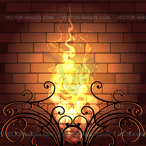 Fireplace - vector image