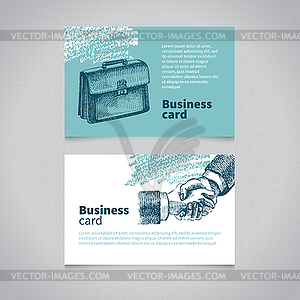 Sketchy business card - vector clipart