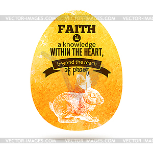 Greeting card with Easter egg symbol. - vector clipart