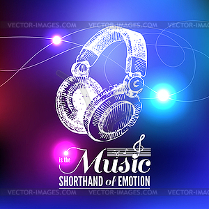 Music background. and typography design - vector clip art