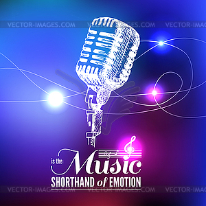 Music background. and typography design - vector image