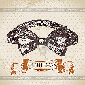 Sketch gentlemen accessory. men - vector image